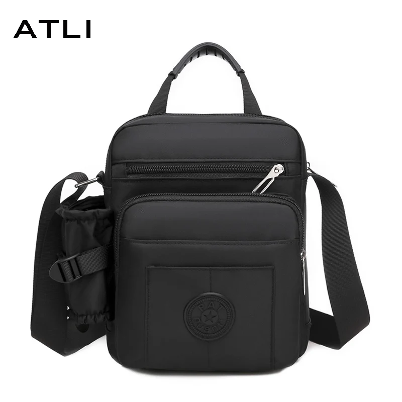 

2020 Повседневная Мужская многофункциональная нейлоновая водонепроницаемая сумка через плечо, мужские сумки-мессенджеры, портфель посылка ...