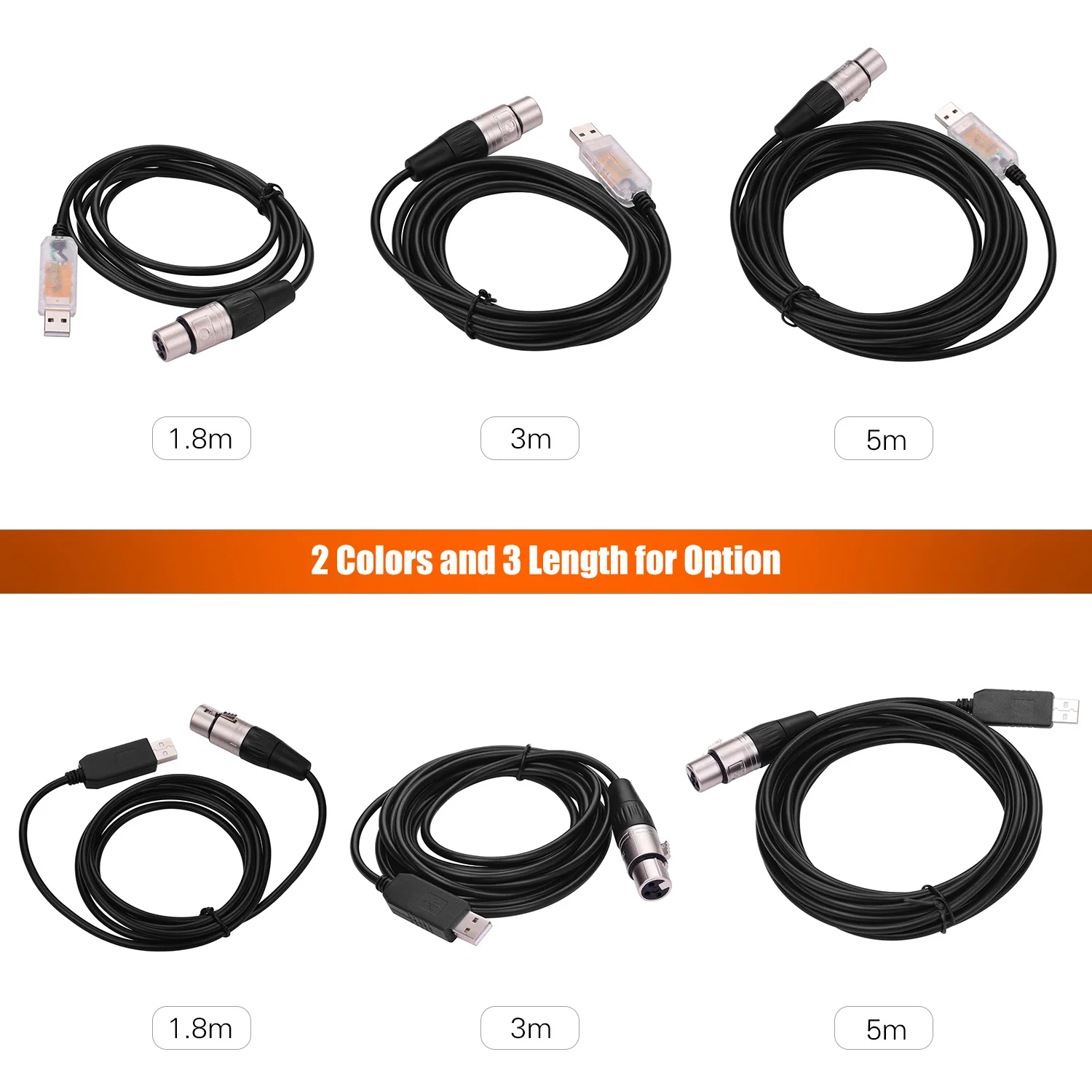Кабель преобразователь RS485 DMX512 с USB на 3Pin XLR внутренним интерфейсом для