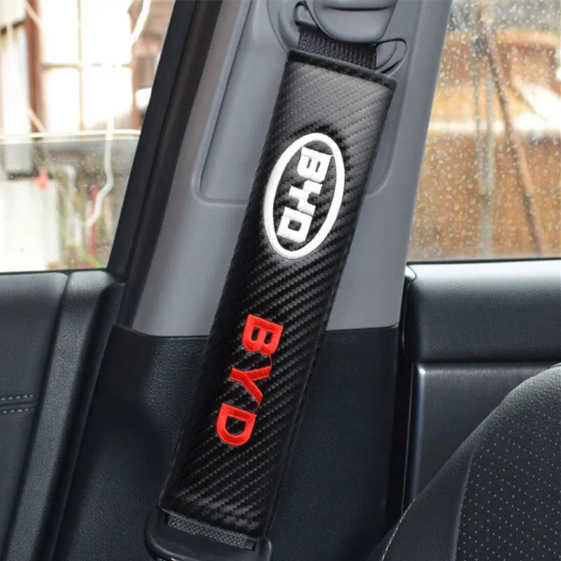 

2Pcs/lot Car Seat Belt Cover Shoulders Fibers Leather Texture Relieve Fatigue For Universal Car Pattern Seat Belts Padding