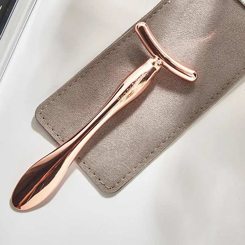 Champagne gold Массажер для похудения лица с шариком для глаз, средство для удаления морщин, темные круги, против отечности, массажная палочка, инструмент для красоты лица - Цвет: Champagne gold