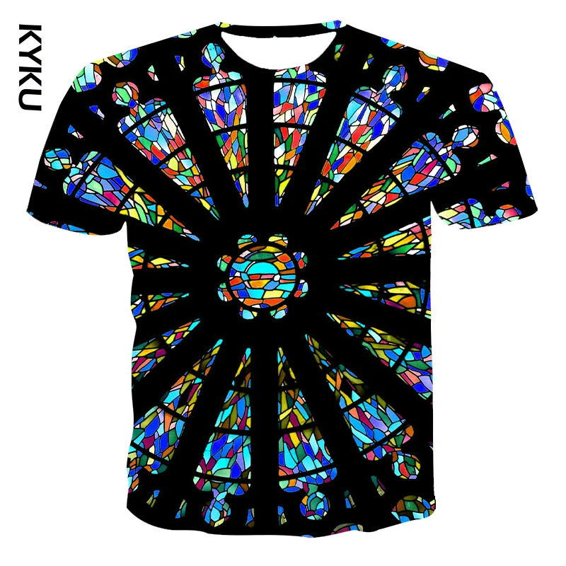 Новинка гипнотическая 3d-футболка KYKU с принтом головокружения забавная футболка