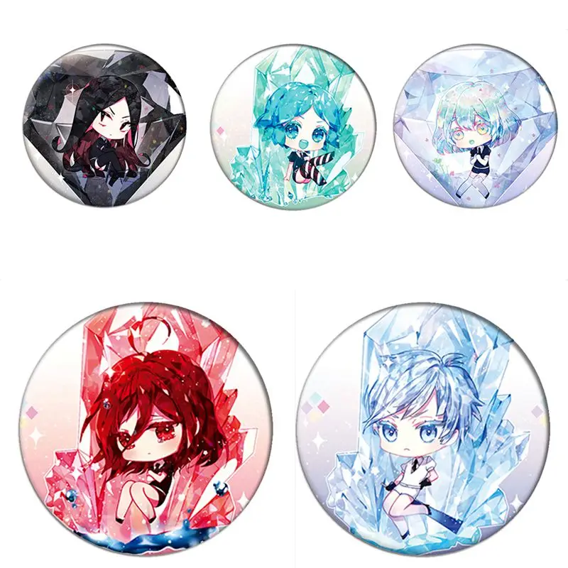 5 шт. блестящие Значки для косплея фосфофиллит брошь значок Коллекция сумок