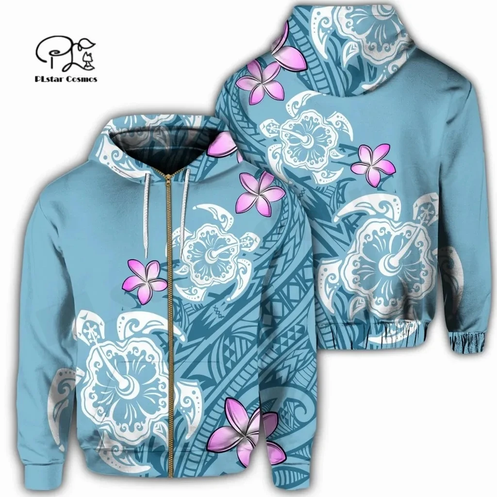 

PLstarCosmos 3DPrint Newest Tattoo Maori Simple Turtle Tribe Plumeria Funny Harajuku Streetwear Unisex Hoodie/SweatshirtZip R-4