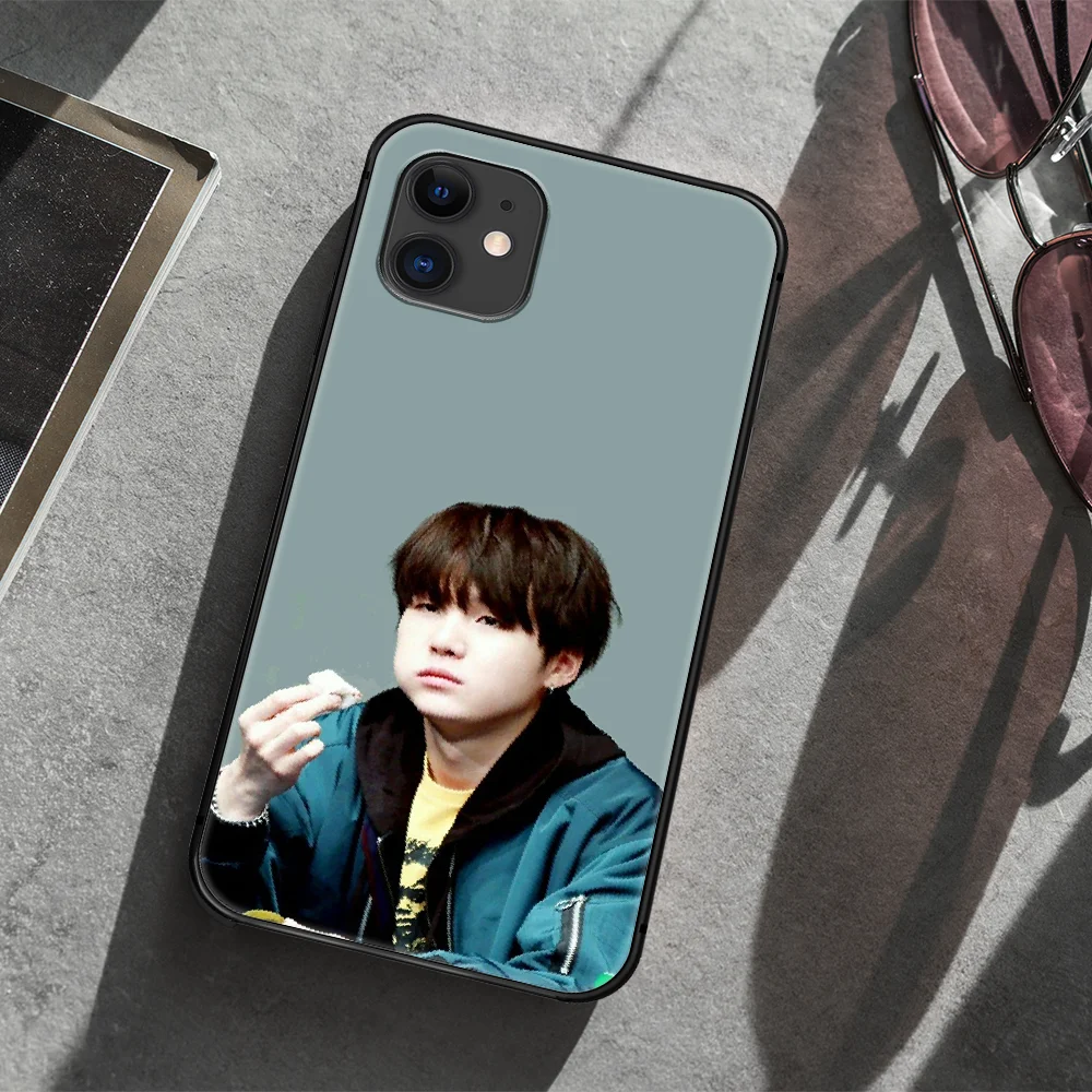 

Bangtan Boys SUGA Phone Case Cover Hull For iphone 5 5s se 2020 6 6s 7 8 12 mini plus X XS XR 11 PRO MAX black Waterproof Pretty