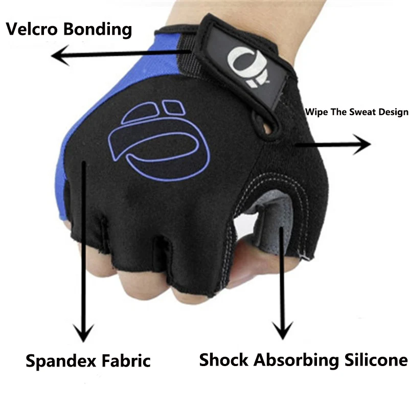

Half-Finger Gloves Bicycle Road Bike Shockproof Gloves Cycling Silicone Short Finger Gloves Cycling Equipment 201217