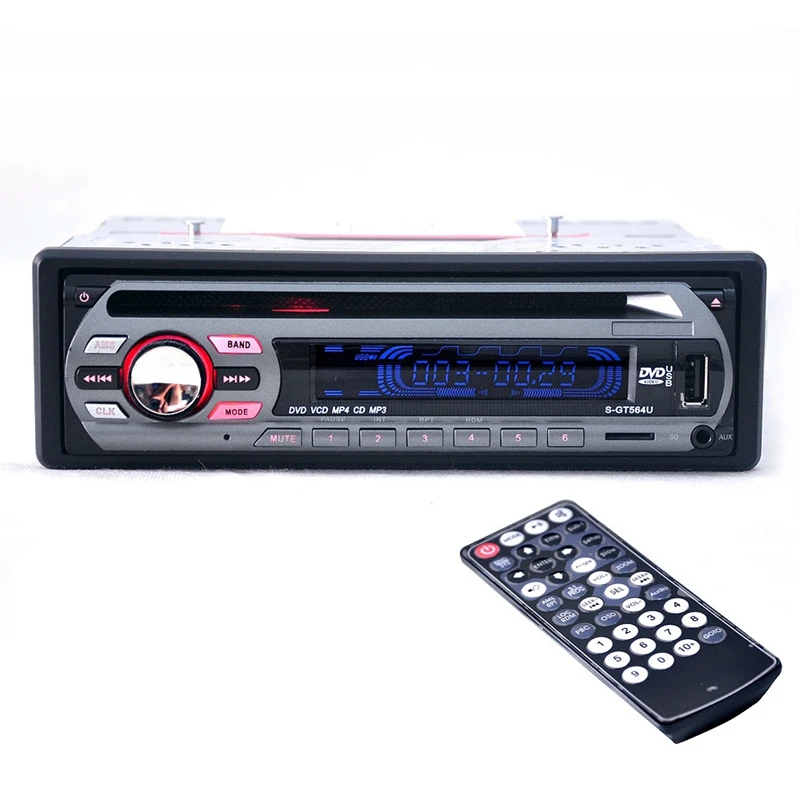 1 Din 12V dvd-плеер автомобиля аудио Cd Многофункциональный Dvd Vcd плеер с пультом