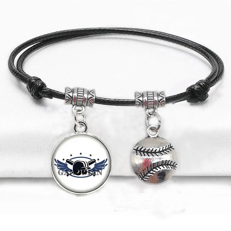 Модные спортивные мячи серии Стеклянный кабошон Баскетбол Футбол Бейсбол Черная