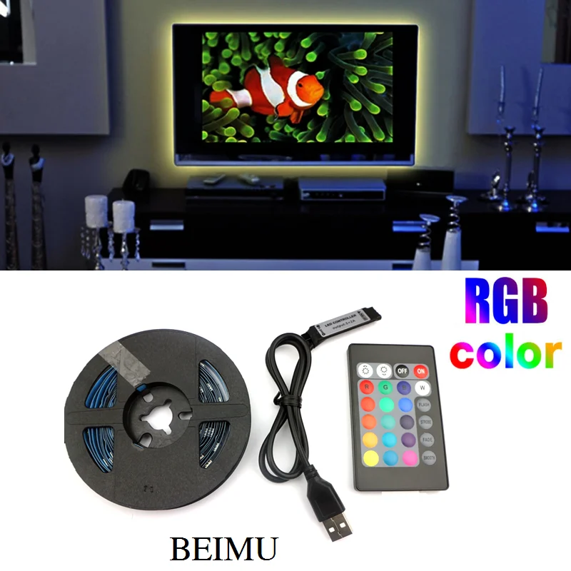 DC 5 V полосы светодиодный светильник лента 5050 RGB не Водонепроницаемый и