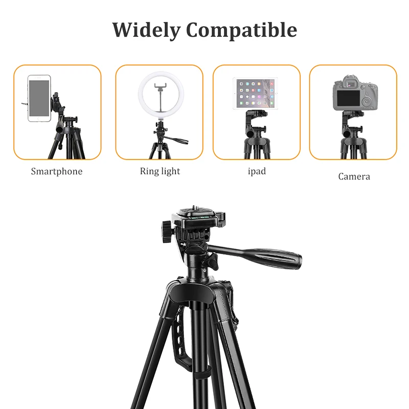 55 дюймов/140 см портативный штатив подставка для смартфона кольцевой светильник
