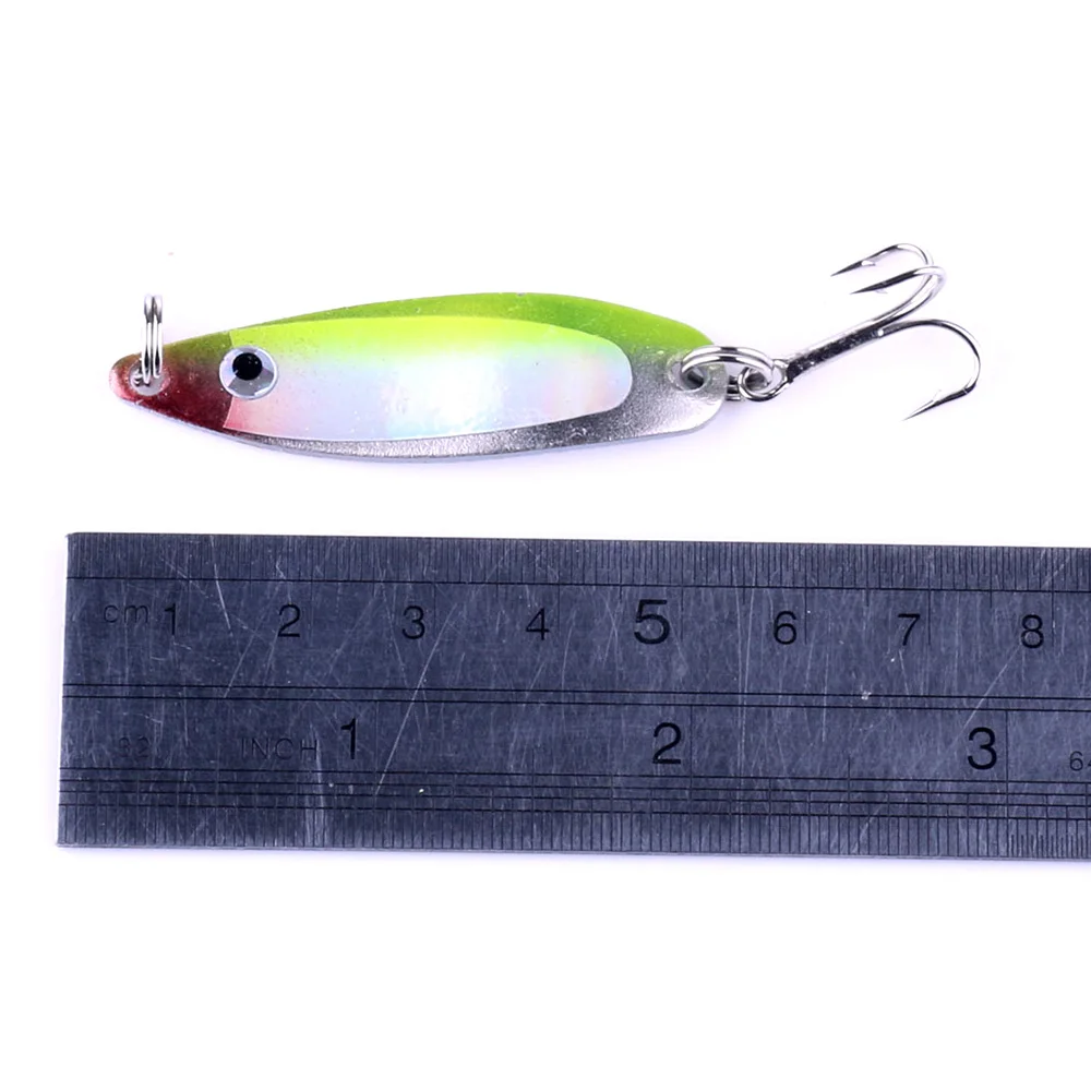 

2pcs Metal Spinner Spoon Fishing Lure Hard Baits Silver Sequins Noise Paillette Treble Hook Tackle 10/10.5/14/16.5/20g