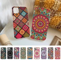 mandala flower totem phone case for iphone 13 8 7 6s plus x 5s se 2020 xr 11 12 mini pro xs max