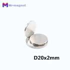 50 шт. высококачественный магнит 20x2 мм 20x2 pernenant NdFeB 20*2 мм магнит 20 мм x 2 мм, диаметр 20 мм толщина 2 мм магнит 