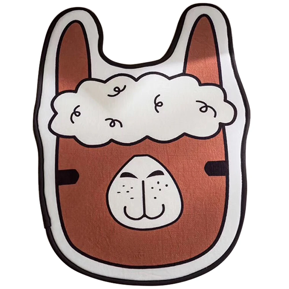 Мультяшный стиль рисунок альпака ковер нескользящий мягкий коврик для ванной