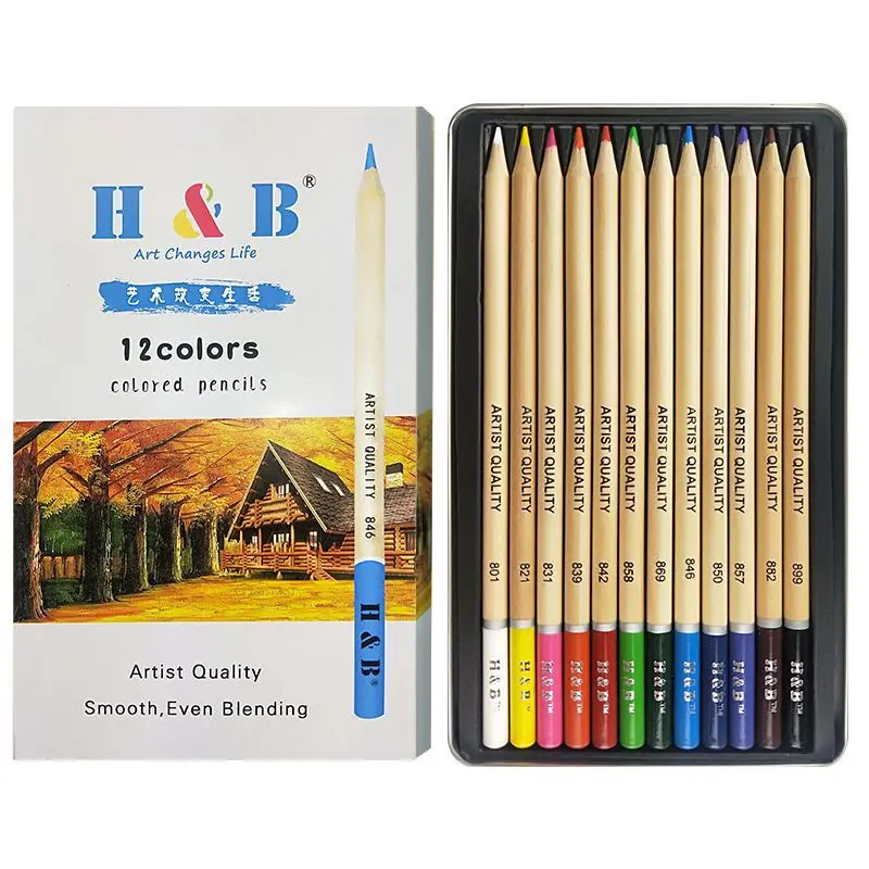 12 Профессиональный Ляпис цветные карандаши oilcolor set prismacolor для рисования Детские