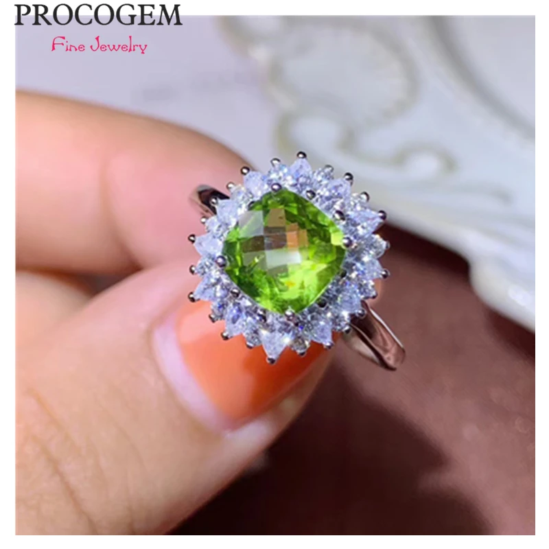 

Женское вечерние ЦО с натуральным Перидотом, 7 мм, 925 карата, из серебра 736 пробы