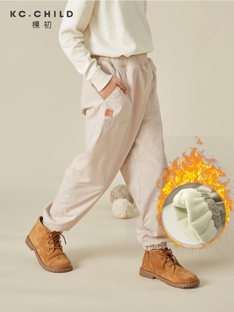 

Детские штаны KC.Child для мальчиков и девочек, спортивный стиль, детская одежда, теплая флисовая подкладка, водонепроницаемые, Age2-12Y