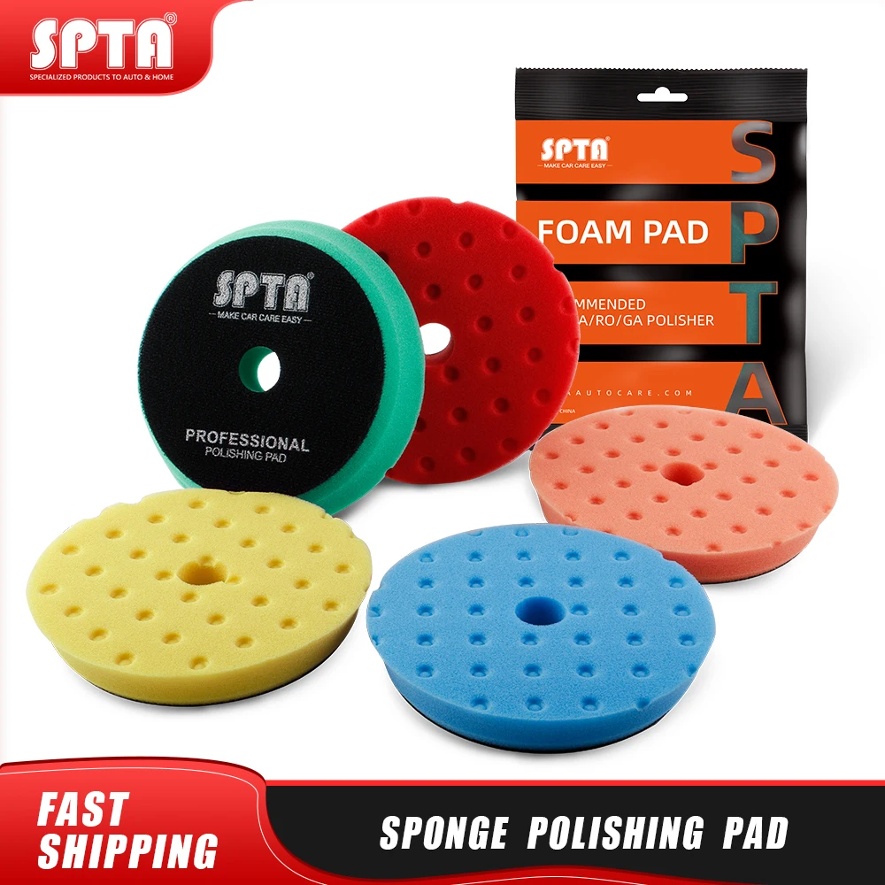 

(Распродажа) SPTA 5 дюймов (125 мм)/6 дюймов (150 мм) полировальные колодки для автомобиля Spong, полировальные колодки и полировальная колодка для авт...