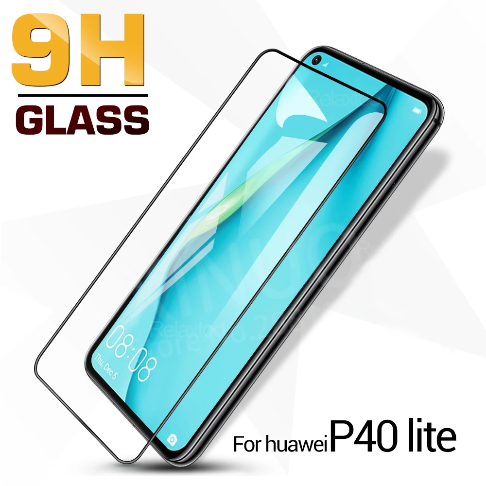 Чехол из закаленного стекла для huawei P40 Lite защитный чехол с полным покрытием lite E p 40
