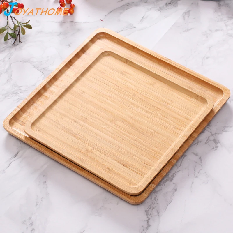 Японский стиль Бамбуковый лоток поднос для чайных чашек Деревянный