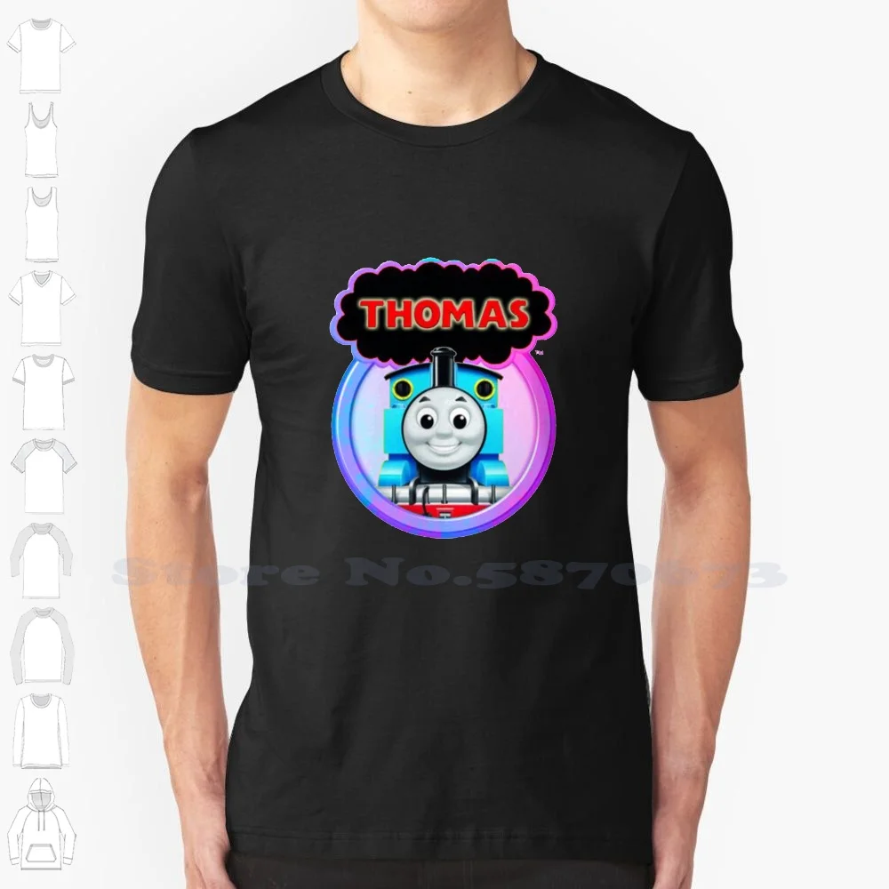 

Black White Tshirt For Men Women Children Kidss Cartoon Railway Train Big World Big Adventures Engines