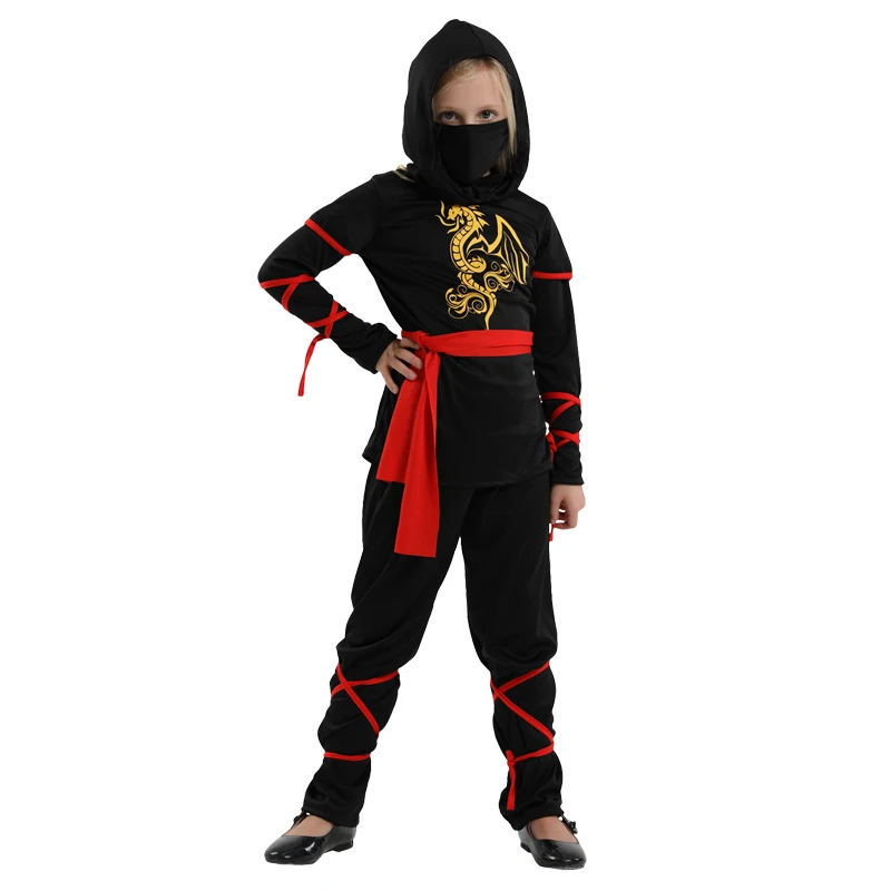 Ninja Costume Kids Martial Arts Cosplay Halloween Fancy Dress Boy Party Decorations Supplies Uniforms |
