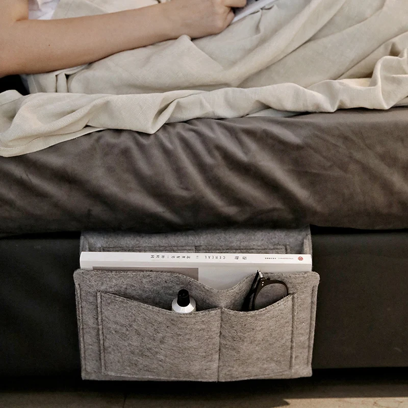 Практичная фетровая прикроватная сумка креативный спальный диван-столик