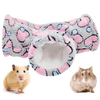 pet rats hamsters 3 way tunnel toy plush soft collapsible small animals guinea pigs playing tube toys winter warm sleeping bed