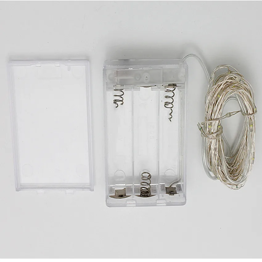2M 3M 5M 10M Led String Garland Waterproof Silver Wire Battery Operated Fairy Nigh Light for Wedding Christmas Decoration | Освещение