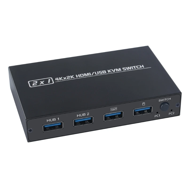 

AM-KVM 201CL Share 1 Monitor/Keyboard& Mouse Set KVM Switch HDMI-compatible/USB KVM Switch Support 2Kx4K 2 Hosts