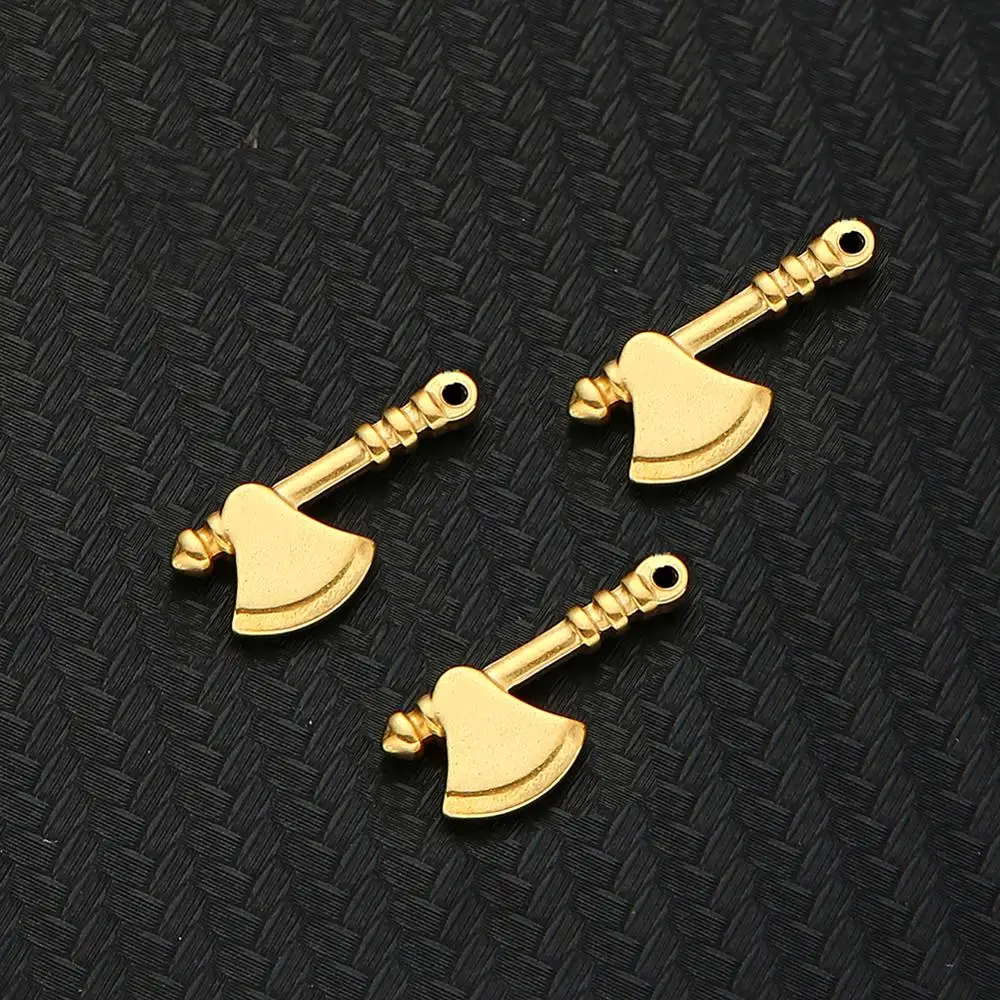 

5PCS/lot Ax Hatchet Design Stainless Steel Tool Charms Pendant For Jewelry Making DIY Bracelets Necklaces Handmade Accessories