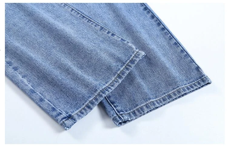 #3168 Spring Autumn Korean Style Loose Wide Leg Jeans Women High Waisted Casual Straight Femme Ladies Denim | Женская одежда