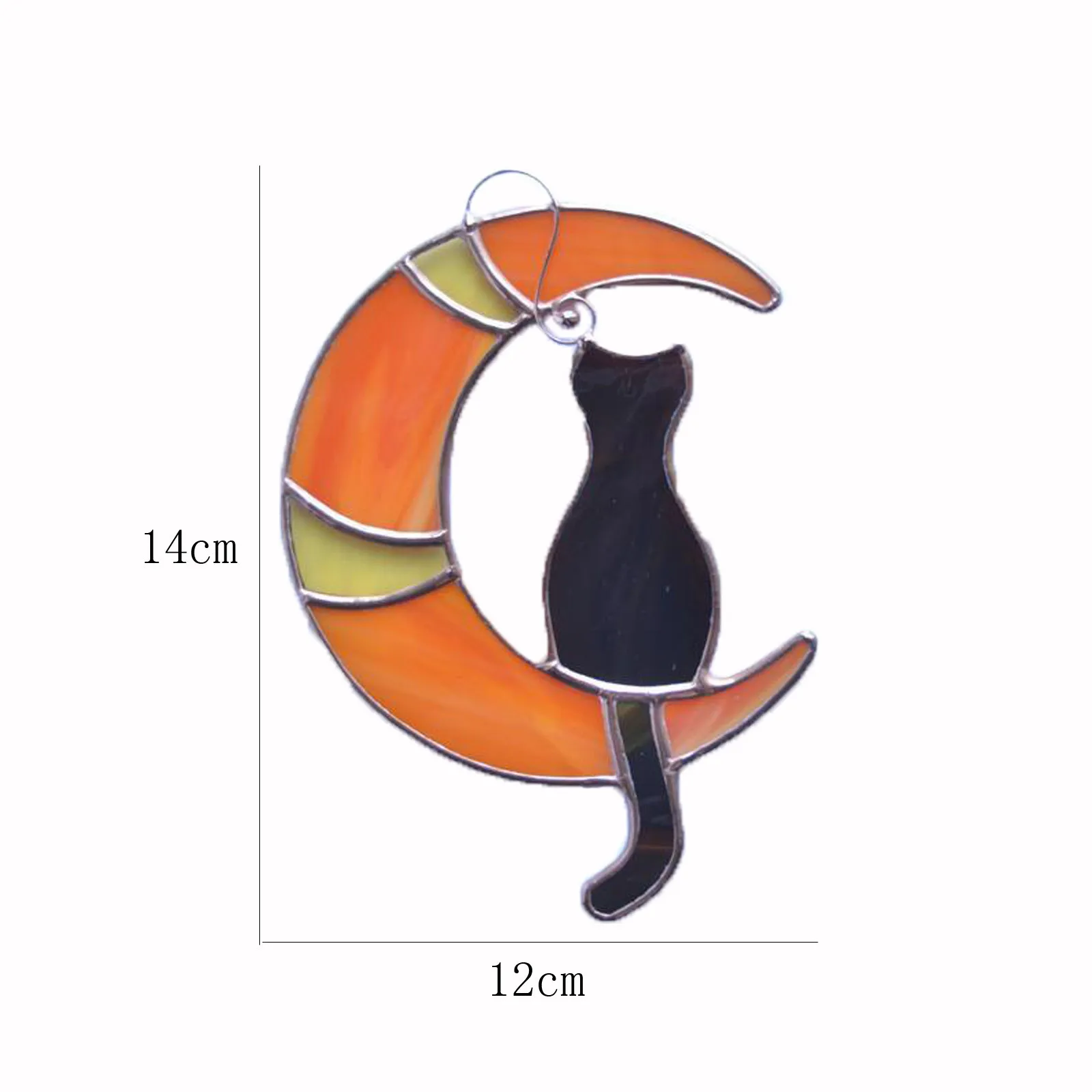 

New Creative Stained Glass Cat Window Hanging Sunshine Catcher Living Room Balcony Hanging Home Decorations Birthday Gifts