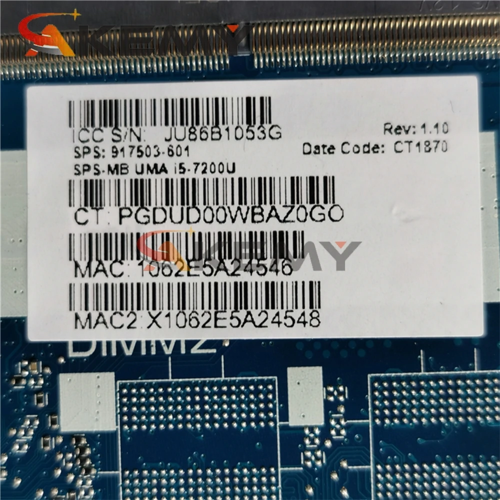 

For HP EliteBook 850 840 G4 Laptop Motherboard 917501-601 917501-001 i5-7300U 6050A2854301-MB-A01 MB 100% Tested Fast Ship