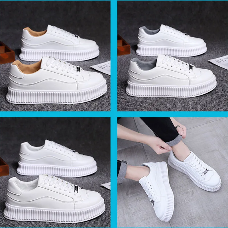 

Lovers White Shoes Female 2021 Summer New Korean Version of The Thick-soled Increased Leisure Sports Board Shoes Male CW