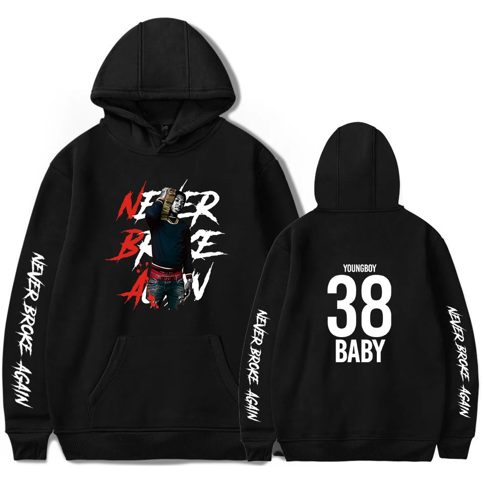 

New YoungBoy Never Broke Again Hoodies Autumn Fashion Casual Sweatshirt Long Sleeve Hoodie Men/Women Pullover Plus Size