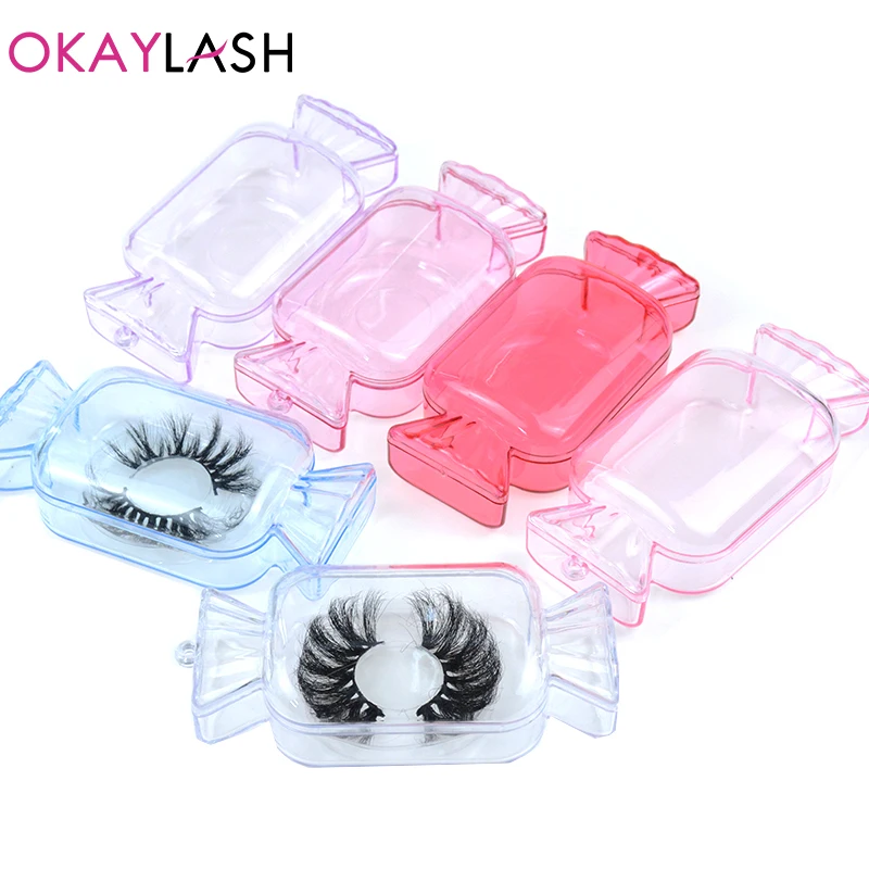 OKAYLASH популярный товар оптовая продажа милая упаковочная сумка для ресниц в форме