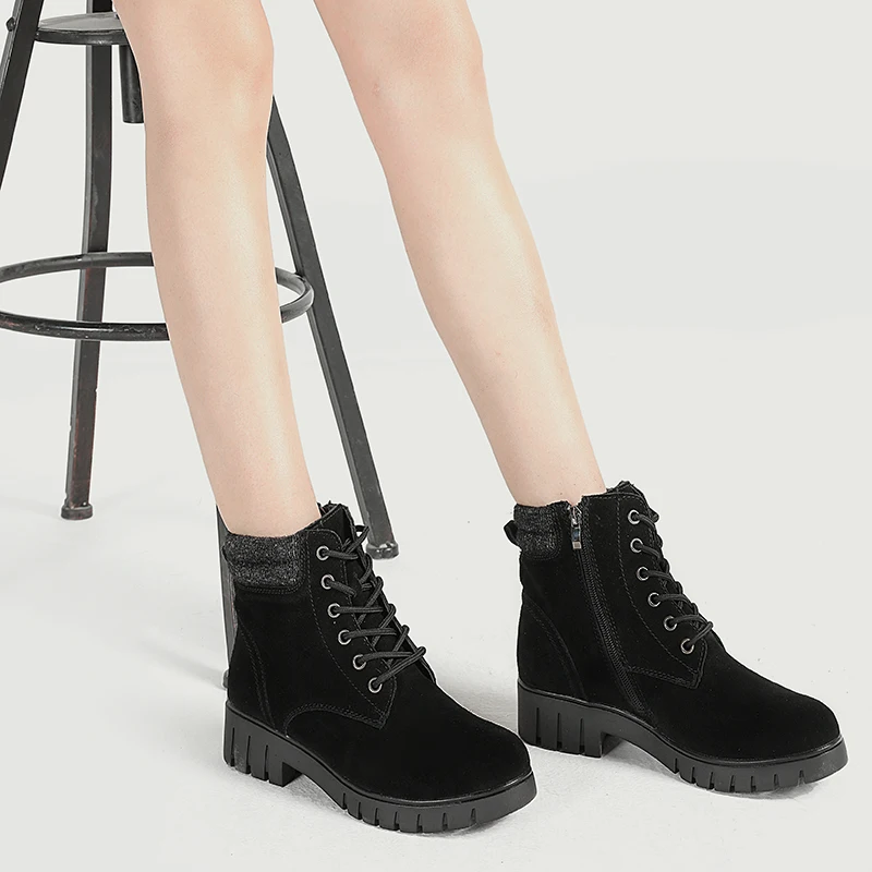 GOGC/ботильоны из натуральной кожи зимняя женская обувь теплые зимние ботинки на