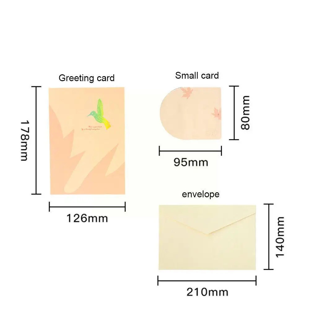 

Creative surprise gift three-dimensional 3D animal greeting sculpture card bird maple card wholesale paper blessing custom F3E5