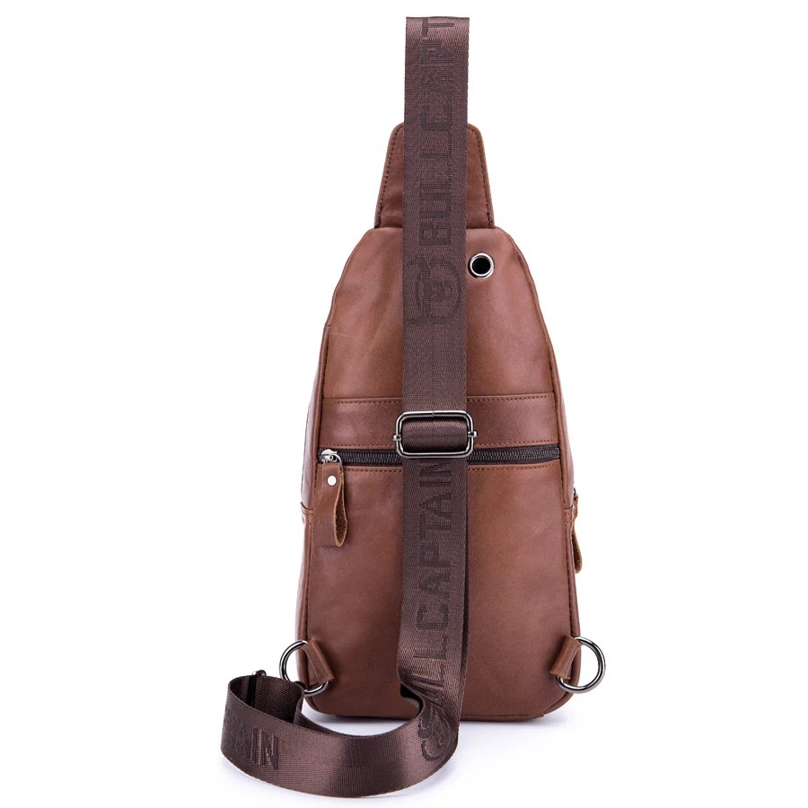 Мужская нагрудная сумка BULL CAPTAIN из натуральной кожи через плечо воловьей