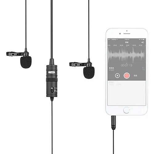 Разрисованный BY-M1DM Универсальный двойной петличный микрофон | Электроника