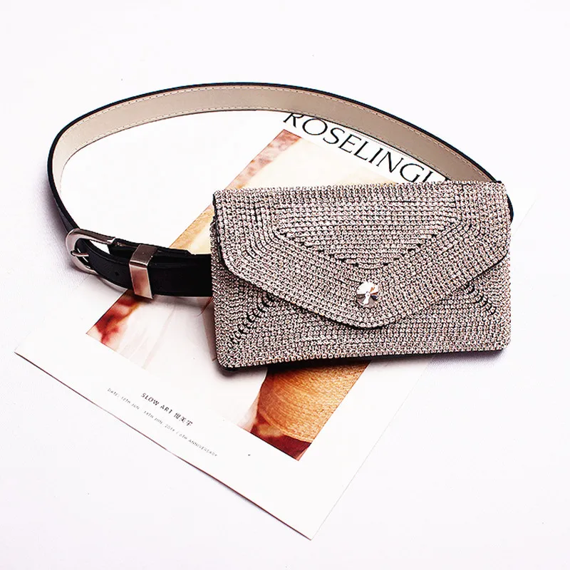 Женские сумки на ремне стразы роскошная дизайнерская поясная сумка для дам