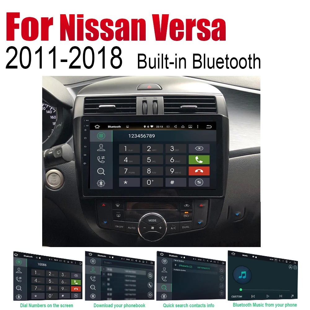 Автомагнитола 2DIN для Nissan Versa 2011-2018 с GPS-навигацией и радио | Автомобили мотоциклы