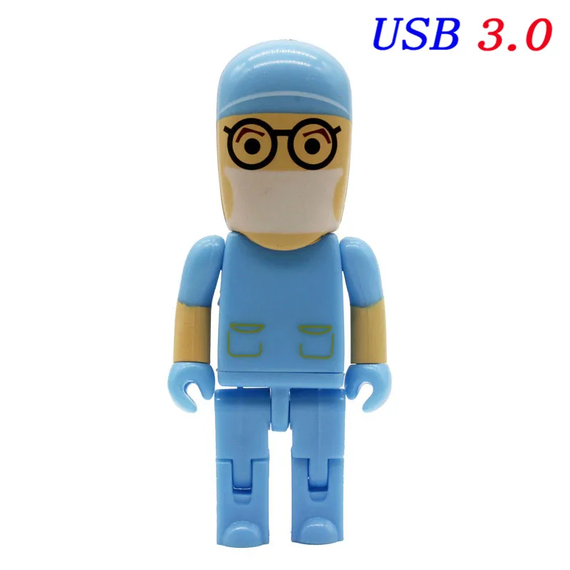 JASTER USB 3,0 Доктор модель медсестры USB флэш-накопитель 4 ГБ 8 ГБ 16 ГБ 32 ГБ 64 ГБ больница подарок для дантиста Количество Цена со скидкой - Цвет: F