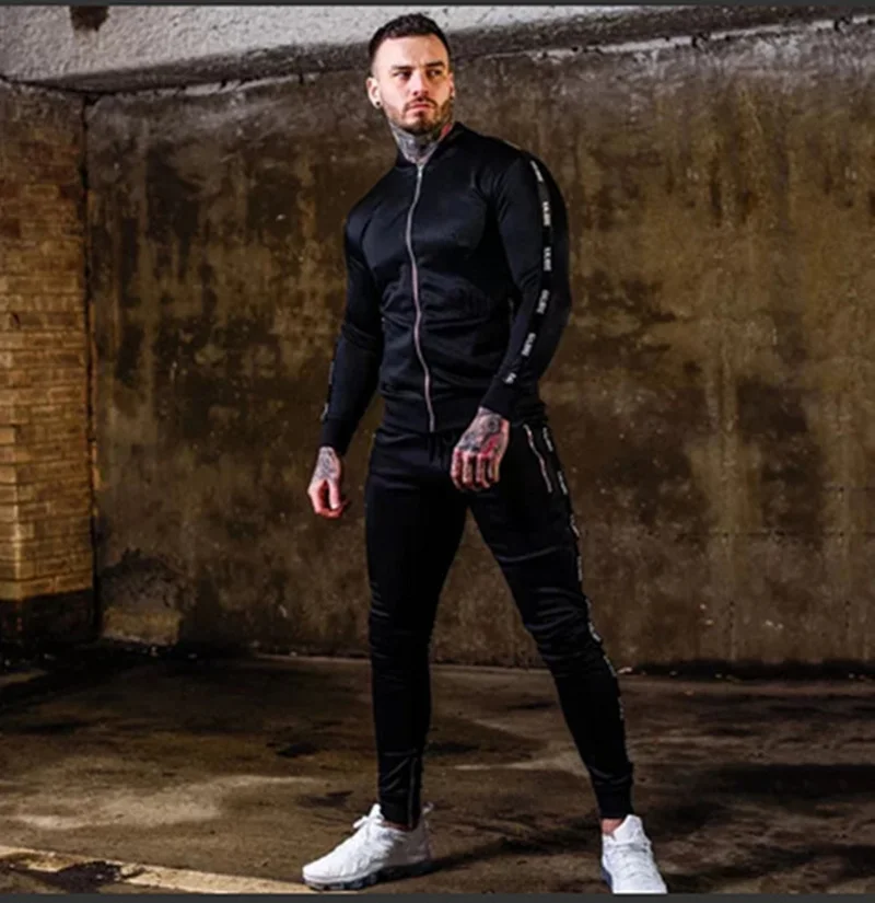 

2021 New Brand Men Tracksuits Outwear Hoodies Zipper sports suit Sets Male Sweatshirts Cardigan Men Set Clothing Pants plus size