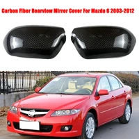 car wing door real carbon fiber rearview side mirrors cover decoration trim rear view mirror stickers for mazda 6 2003 2012