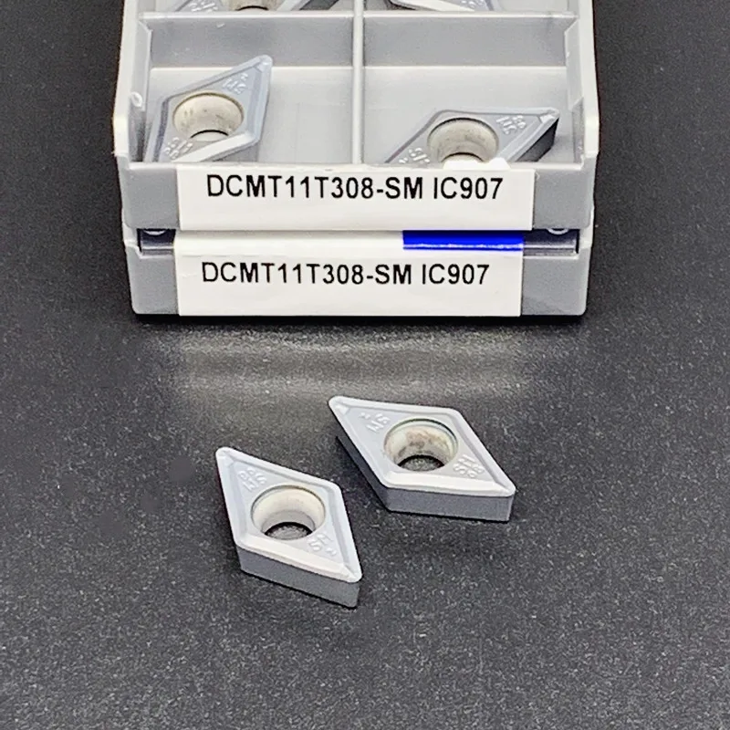 DCMT11T304 DCMT11T308-SM IC907 IC908 карбидная токарная вставка с Iscar Chipbreak для резки металла на