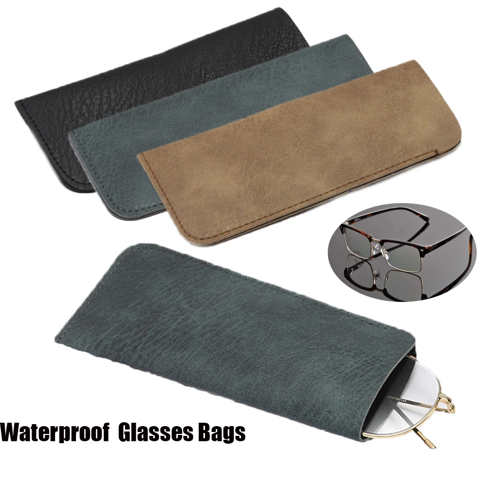 Футляр для солнцезащитных очков мягкая кожаная водонепроницаемая сумка Простой