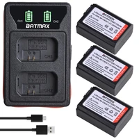 3x 2000mah np fw50 np fw50 battery led built in usb charger for sony nex 5 nex 7 slt a55 a33 a55 a37 a3000 a5000 a5100 a6000