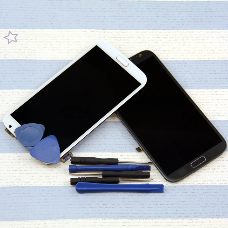 Экран 5 дюйма для Samsung Galaxy Note 2 LCD N7100 Note2 дисплей с сенсорным экраном и дигитайзером