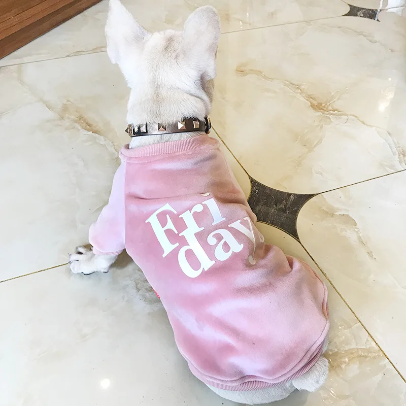 Сошки для собак одежда домашних животных двухсторонняя бархатная золотого цвета